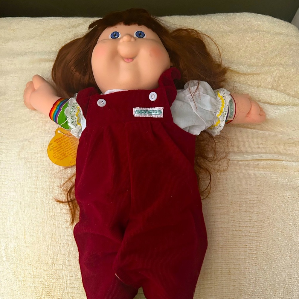 Cabbage Patch Kids Doll Growing Red Hair Vintage 1987 Blue Eyes Dressed